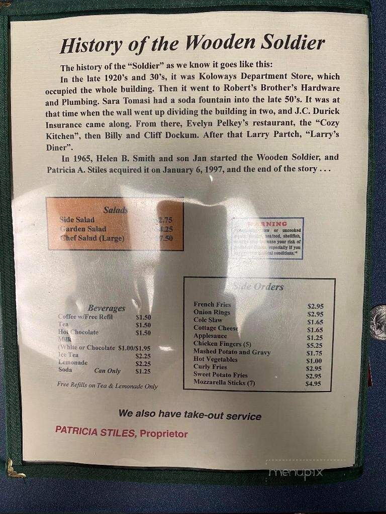 Wooden Soldier - Fair Haven, VT menu_pic