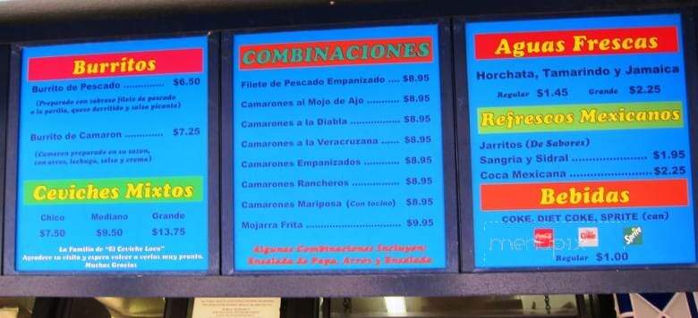 El Ceviche Loco - Bell, CA menu_pic