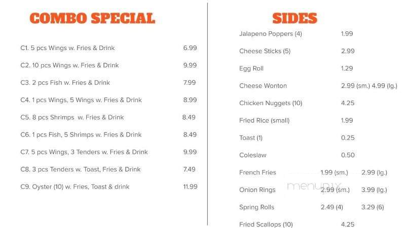 Quick N Chicken - Kinston, NC menu_pic