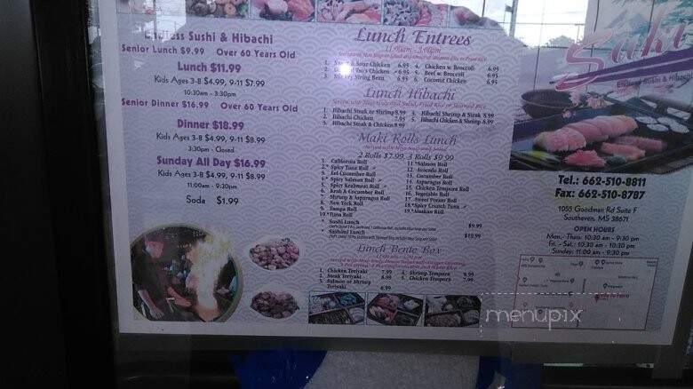 Saki Endless Sushi Hibachi - Southaven, MS menu_pic