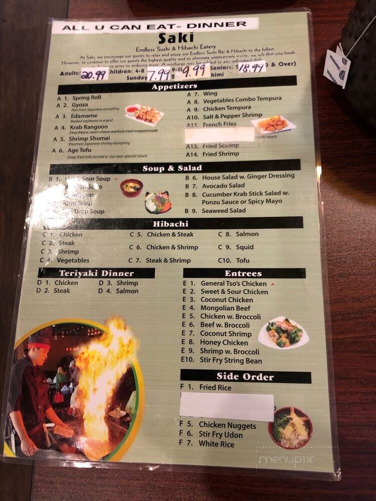 Saki Endless Sushi Hibachi - Southaven, MS menu_pic