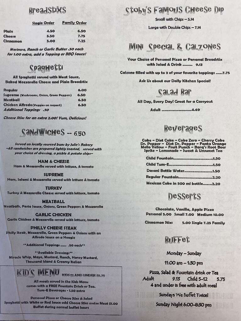 MoJo's Hometown Pizza - Greenbrier, AR menu_pic