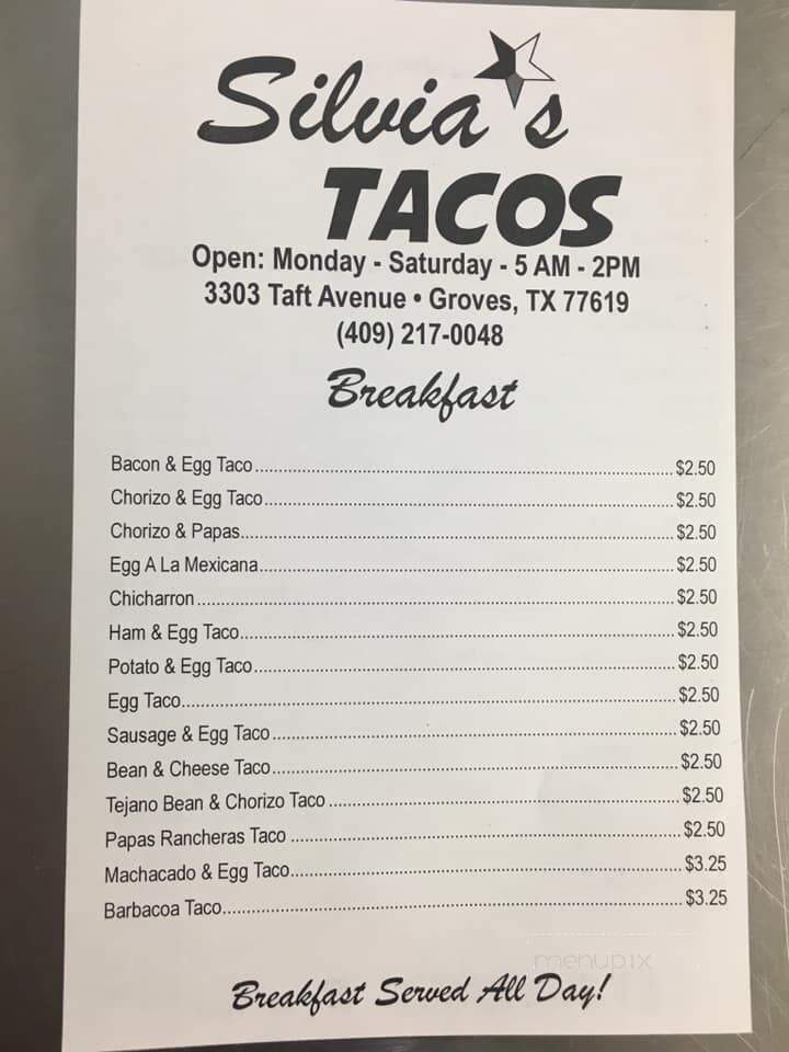 Silvia's Tacos - Groves, TX