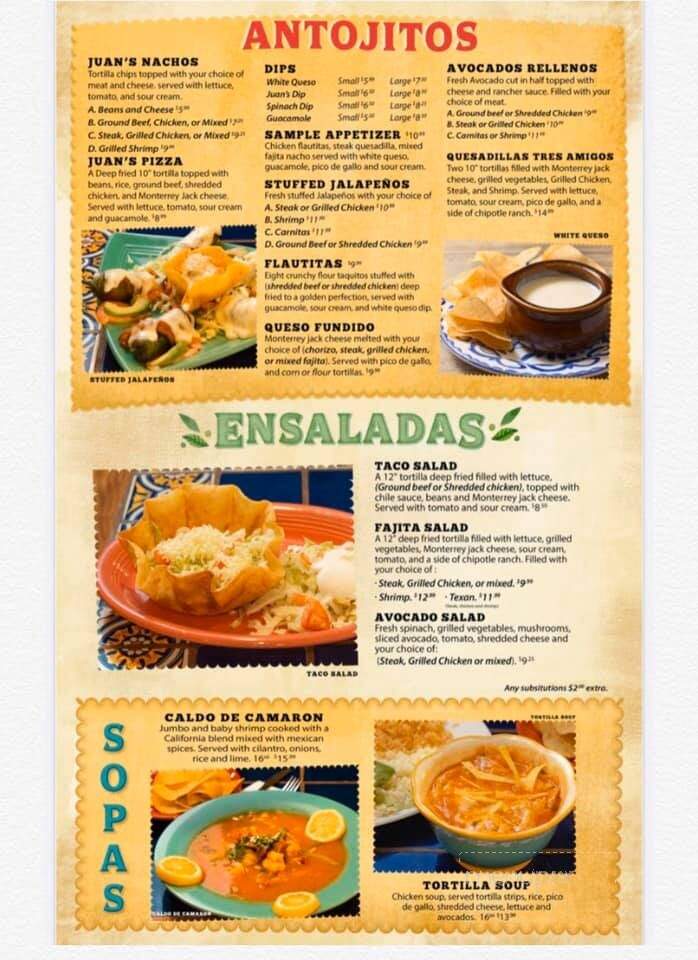 Juan Tequilas - Waveland, MS menu_pic