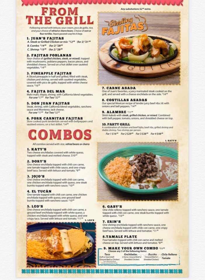 Juan Tequilas - Waveland, MS menu_pic