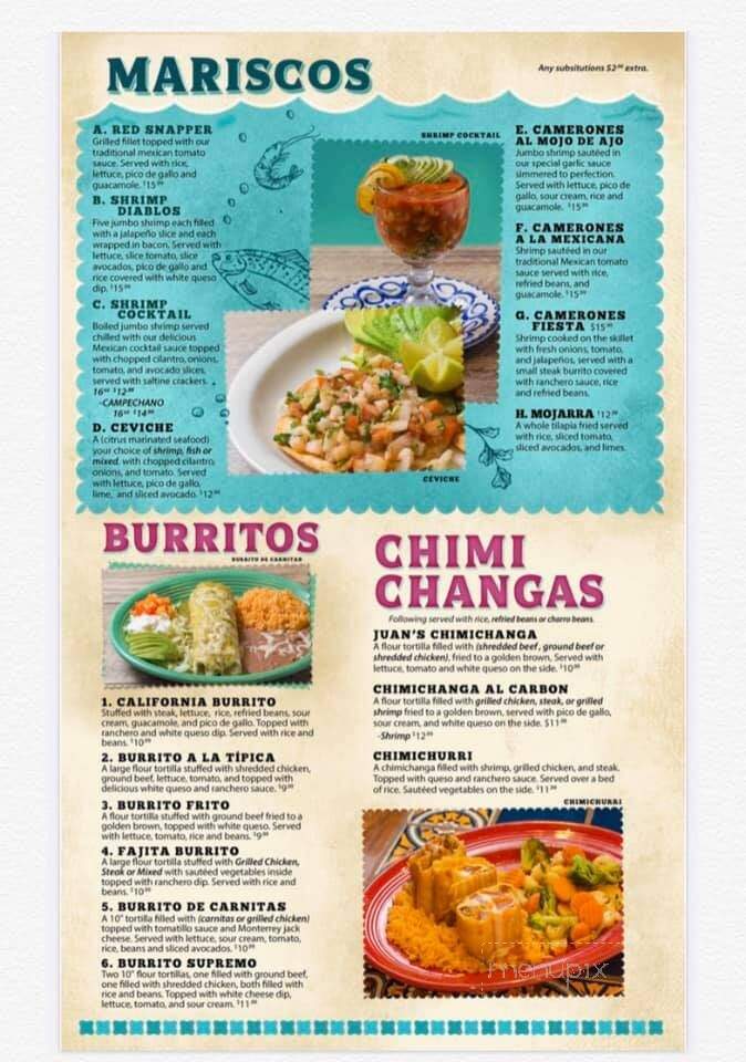 Juan Tequilas - Waveland, MS menu_pic