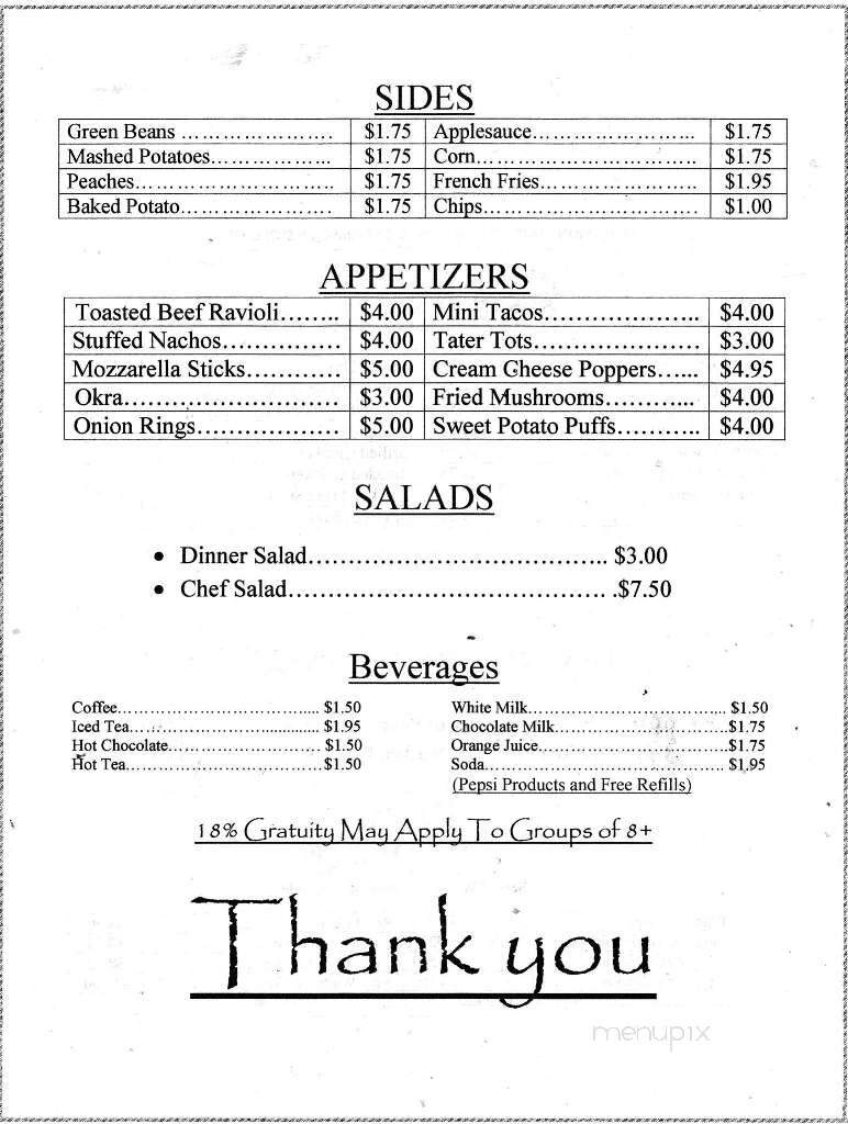 Tammy's - Centertown, MO menu_pic