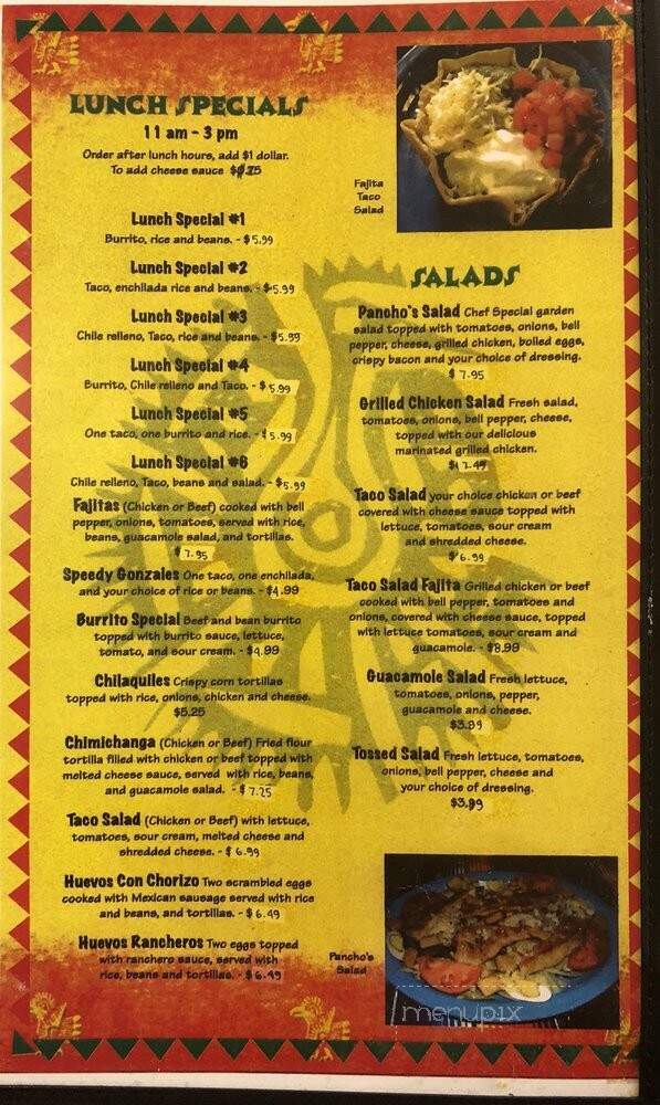 Los Panchos - Pikeville, TN menu_pic