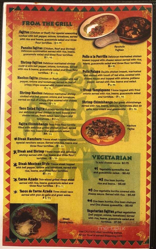 Los Panchos - Pikeville, TN menu_pic