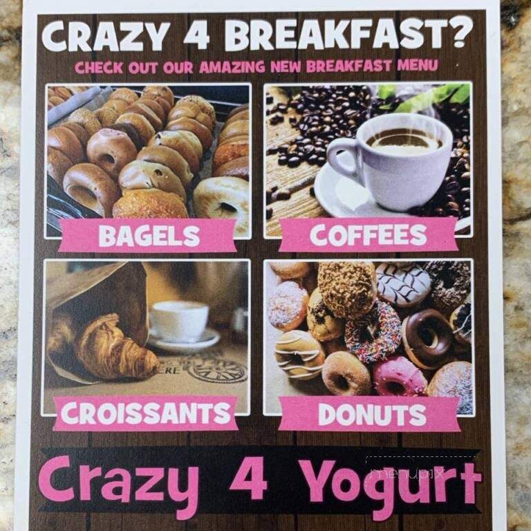 Crazy 4 Yogurt - Penn Valley, CA menu_pic