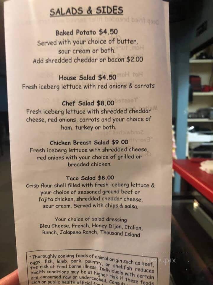 Hard Luck Cafe - Kalona, IA menu_pic
