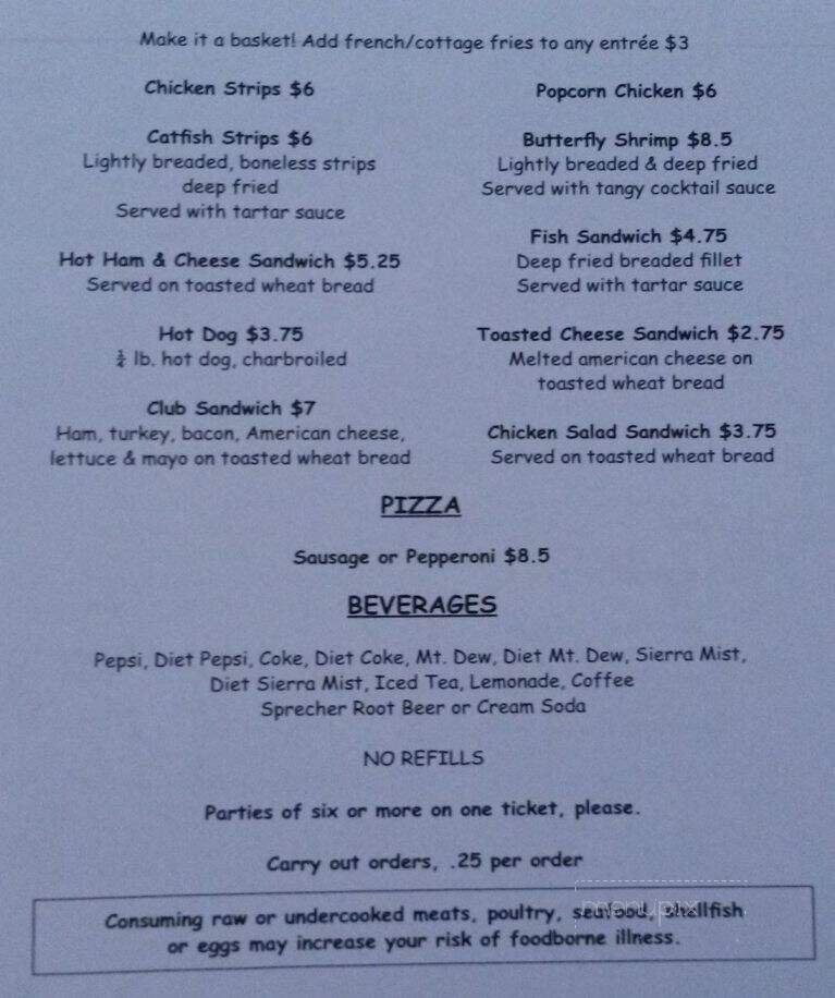 Hard Luck Cafe - Kalona, IA menu_pic