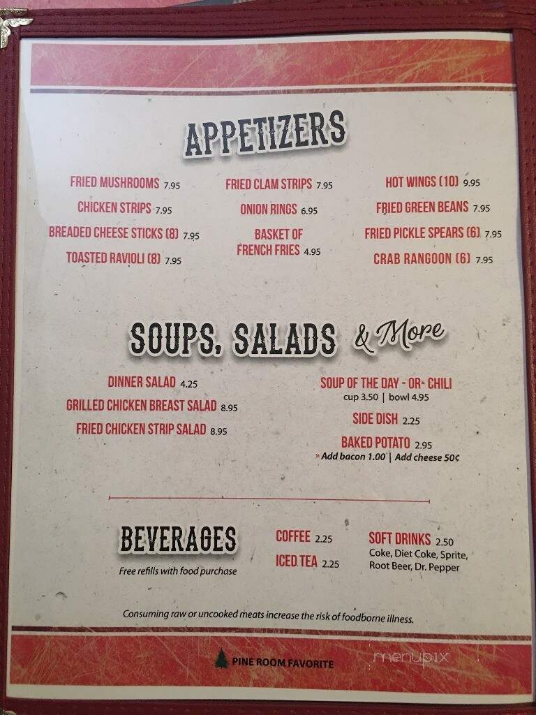 Pine Room - Saint Charles, MO menu_pic