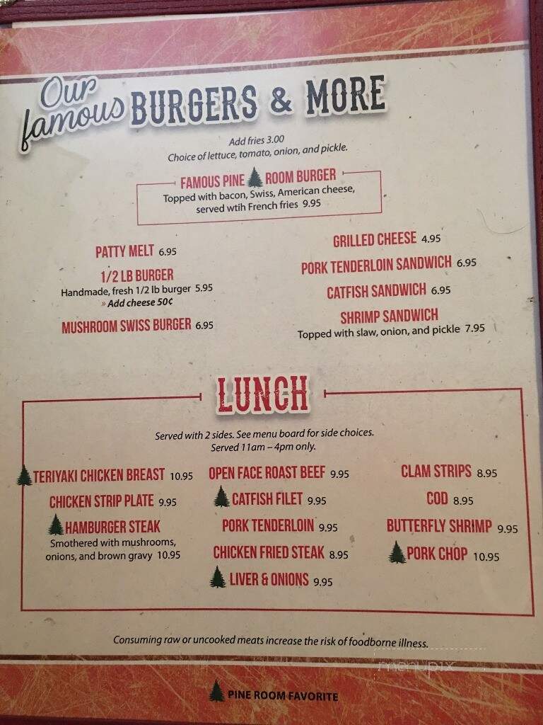 Pine Room - Saint Charles, MO menu_pic