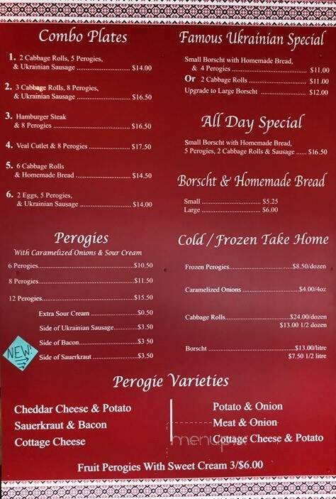 D J's Perogie Kitchen - Vernon, BC menu_pic