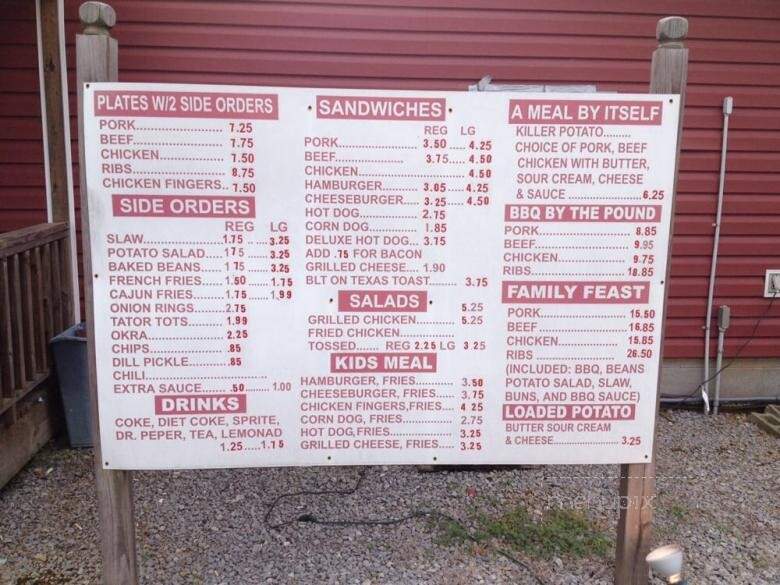Big John's Barbeque - La Fayette, GA menu_pic