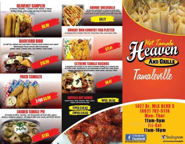 Hot Tamale Heaven - Greenville, MS menu_pic