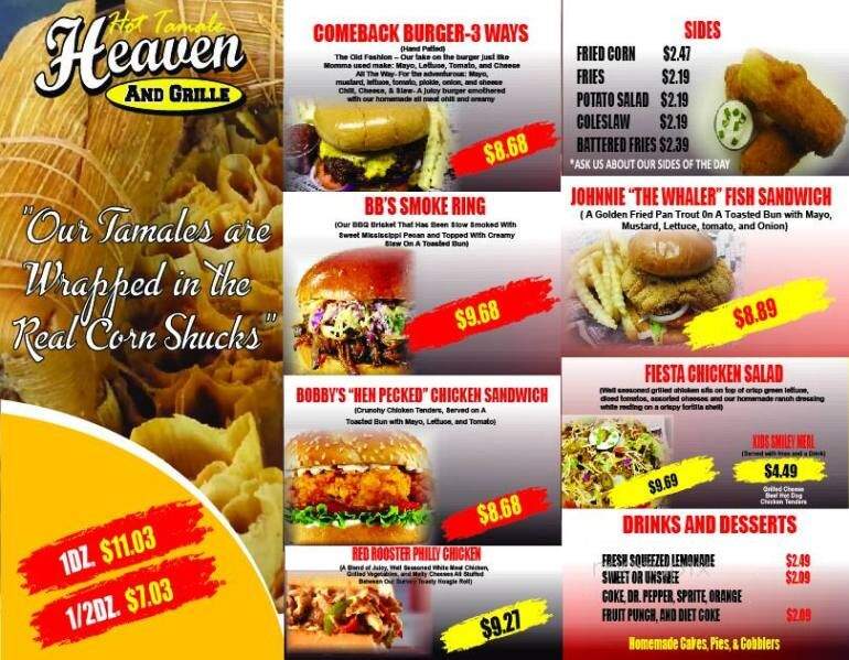 Hot Tamale Heaven - Greenville, MS menu_pic