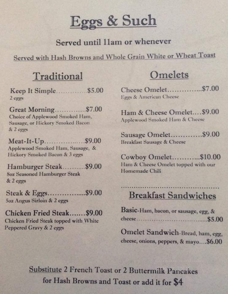 Four Corners Cafe - Fairfield, ND menu_pic