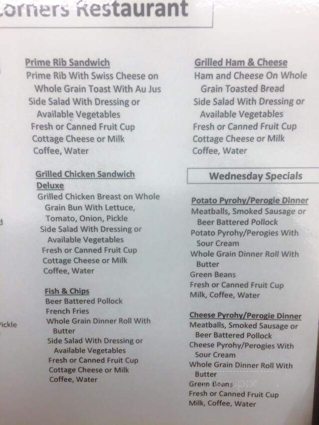 Four Corners Cafe - Fairfield, ND menu_pic