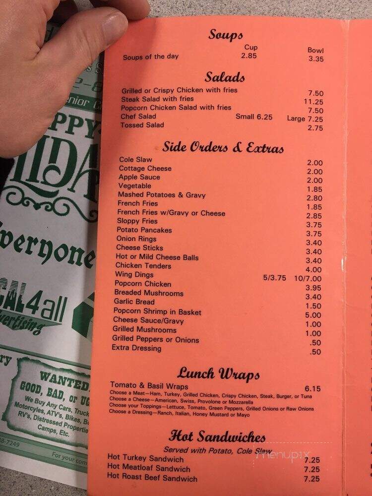 Happy Day Cafe - Leechburg, PA menu_pic