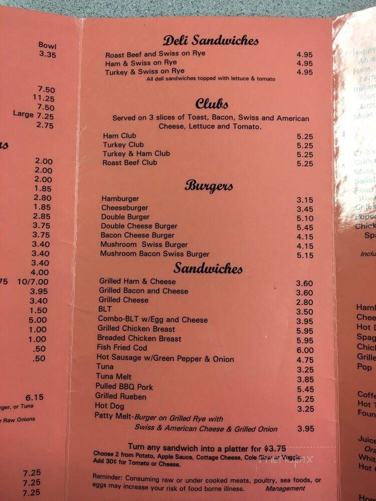 Happy Day Cafe - Leechburg, PA menu_pic