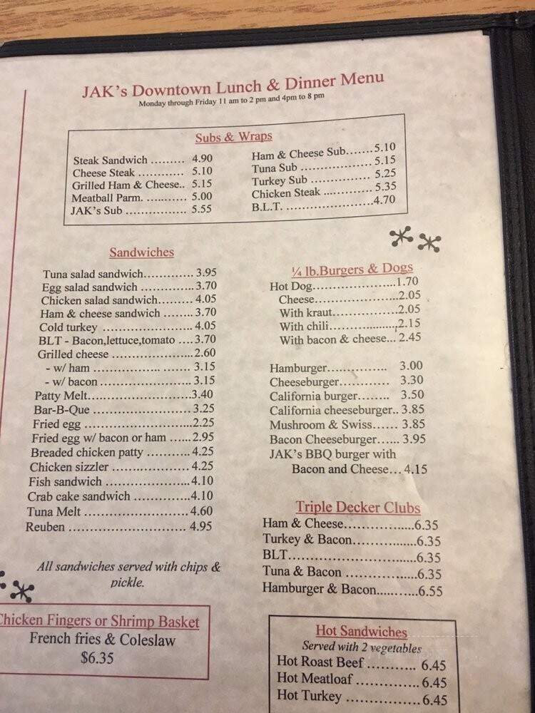 Jak's Downtown Diner - Topton, PA