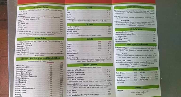 Bantam Chef Pizza - Blacksburg, SC menu_pic