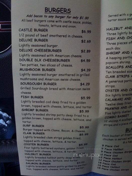 Sand Castle Drive In - Ocean Shores, WA menu_pic
