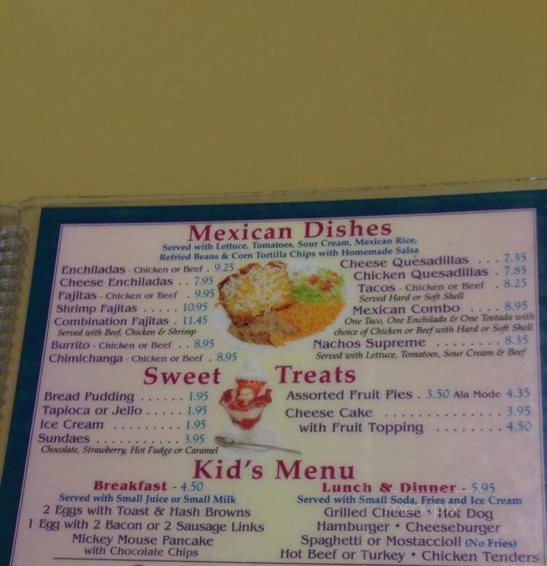 Princess Cafe - East Troy, WI menu_pic
