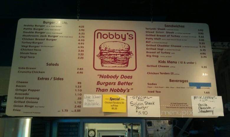 Nobby's - Chico, CA menu_pic