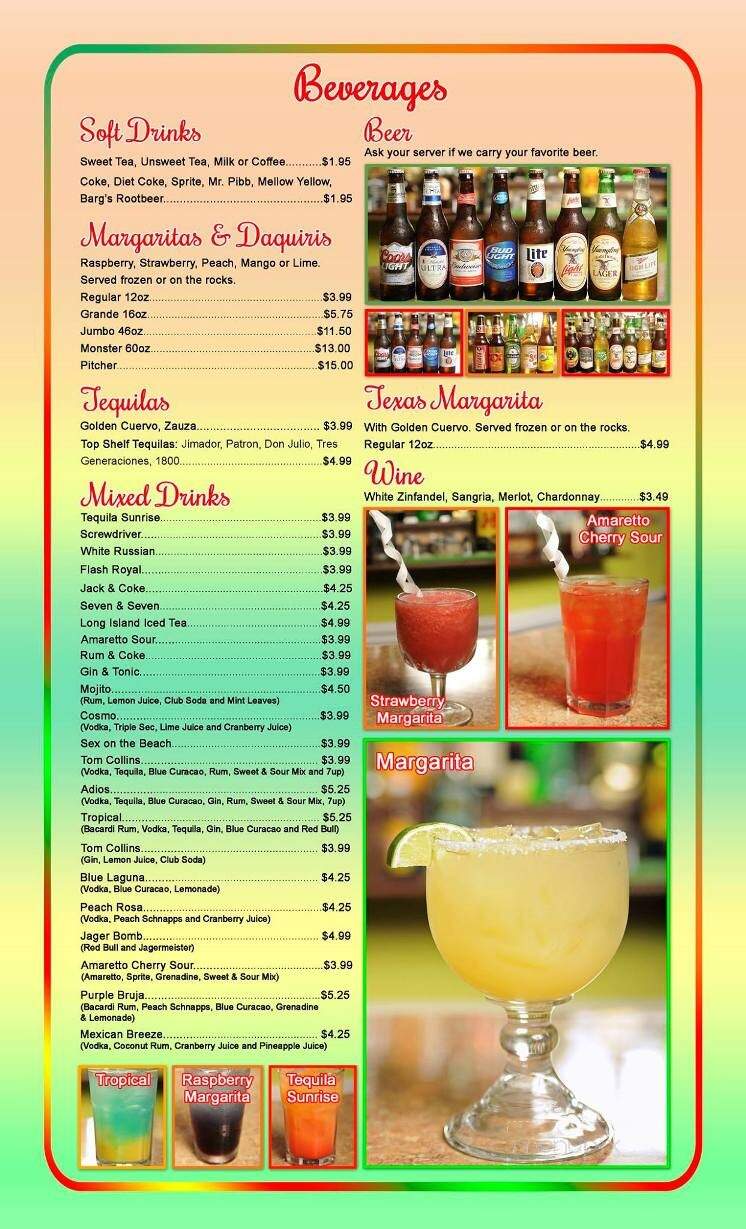 El Canon Mexican Restaurant - Greenfield, OH menu_pic