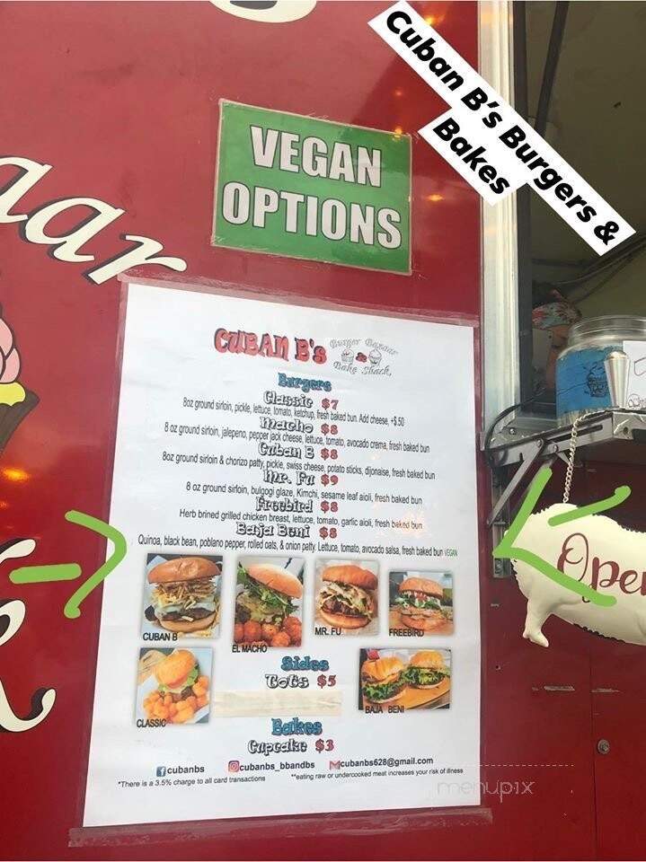 Cuban B's Burger Bazaar & Bake Shack - Lakeland, FL menu_pic