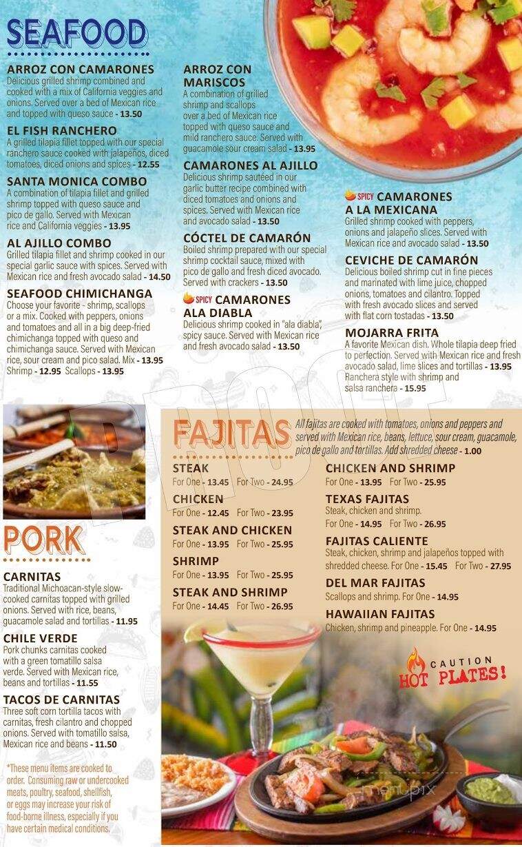 Pedro's Mexican Grill - Summerville, SC menu_pic