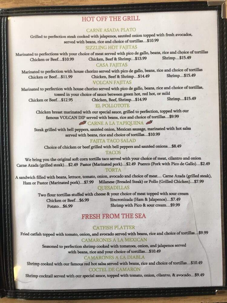 El Volcan Mexican Grill & Cantina - Independence, MO menu_pic