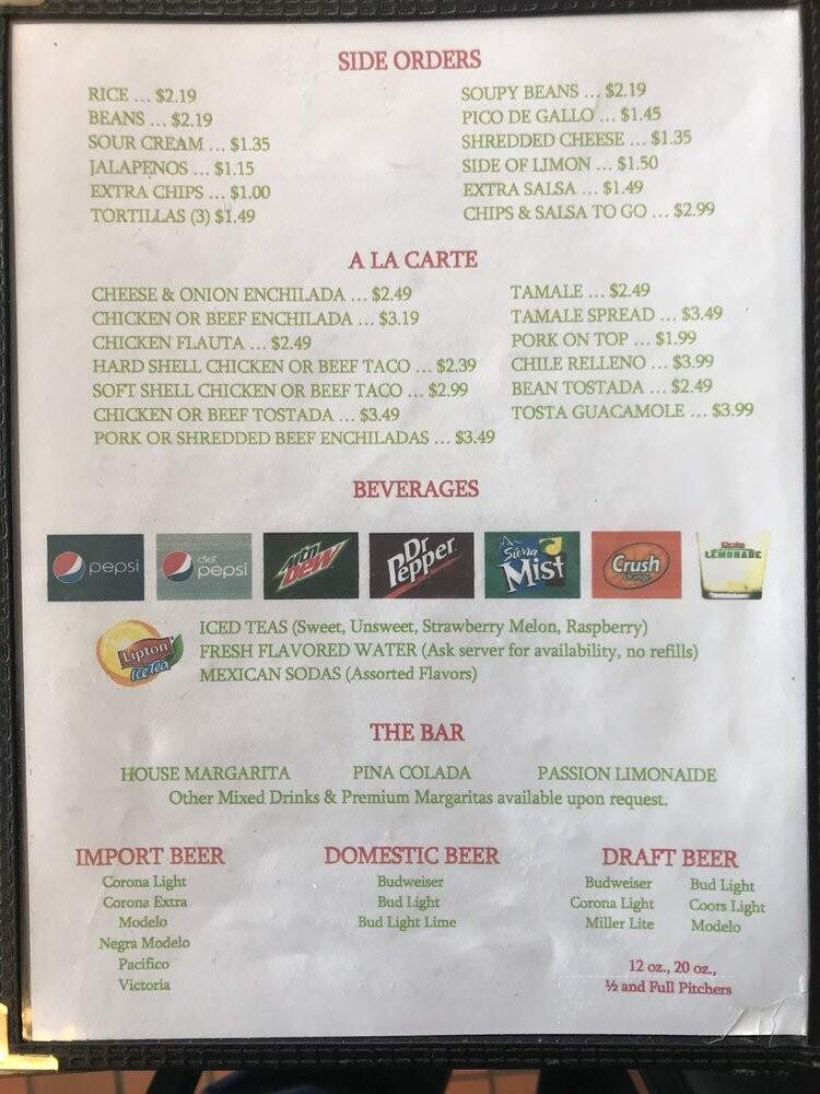 El Volcan Mexican Grill & Cantina - Independence, MO menu_pic