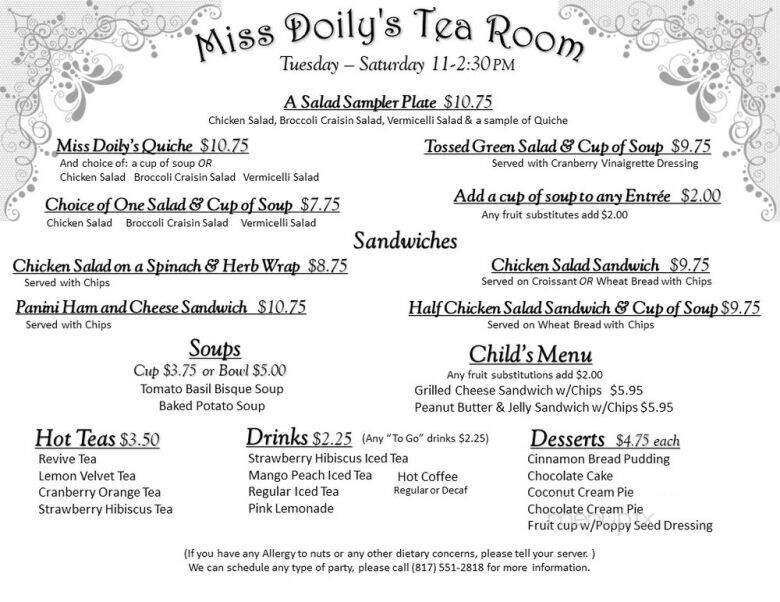 Miss Doily's Tea Room - Crowley, TX