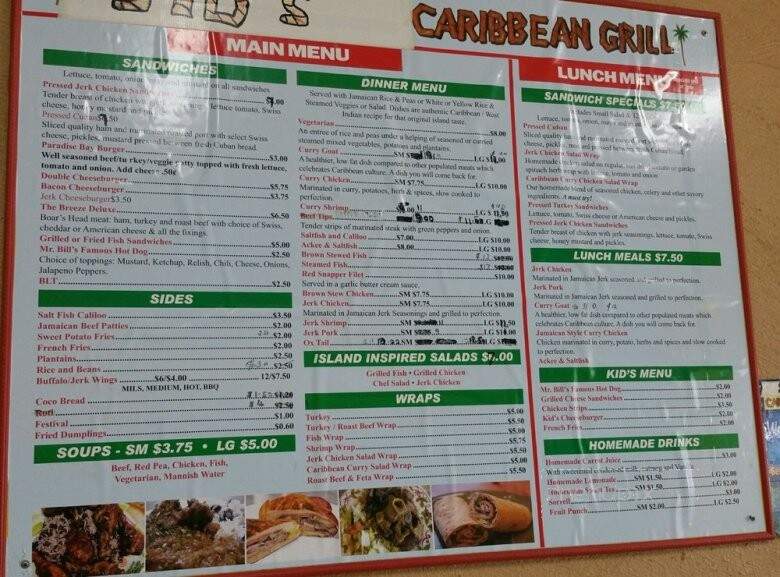 Sid's Caribbean Grill - St. Petersburg, FL menu_pic