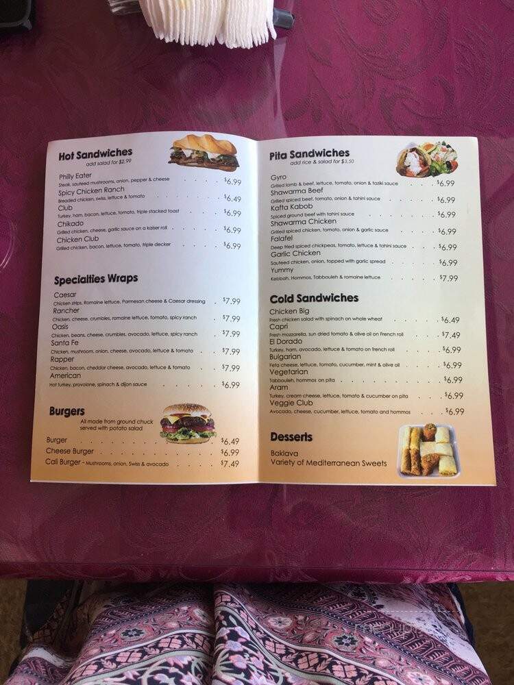 Oasis Mediterranean Deli and Grill - Cocoa, FL menu_pic