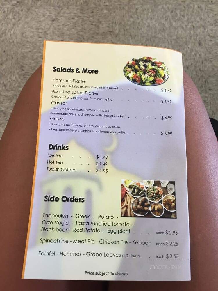 Oasis Mediterranean Deli and Grill - Cocoa, FL menu_pic