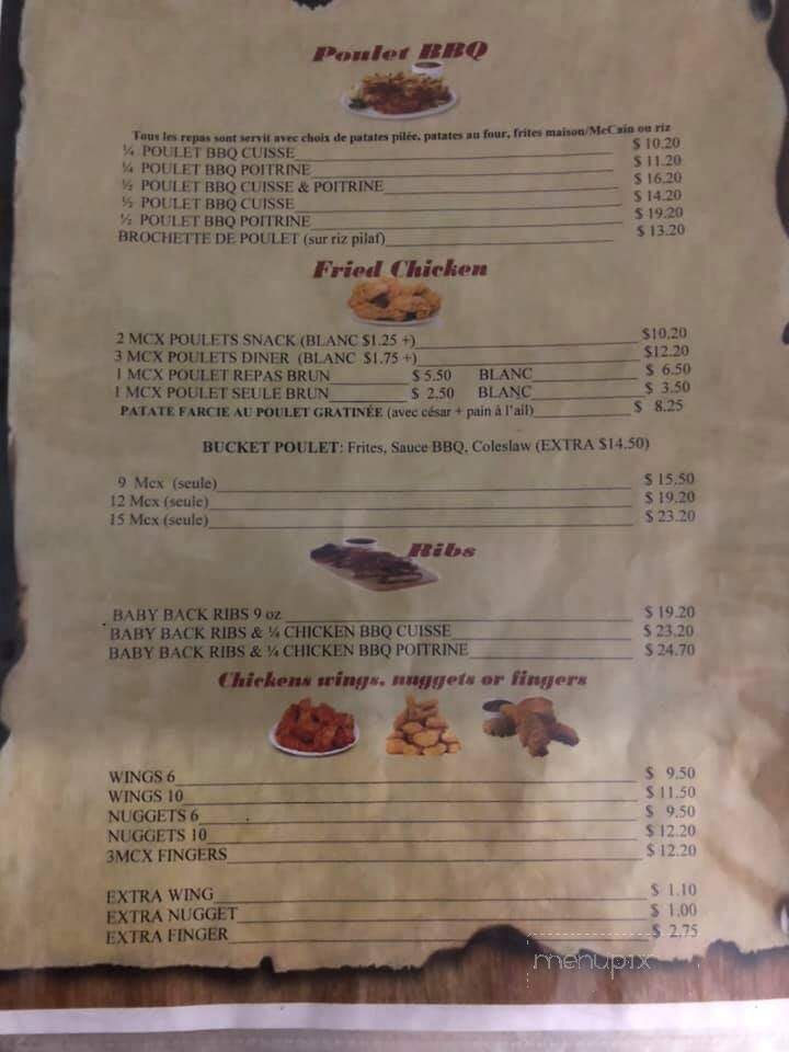 Resto la Bonne Assiette - Sainte Anne-De-Madawaska, NB menu_pic
