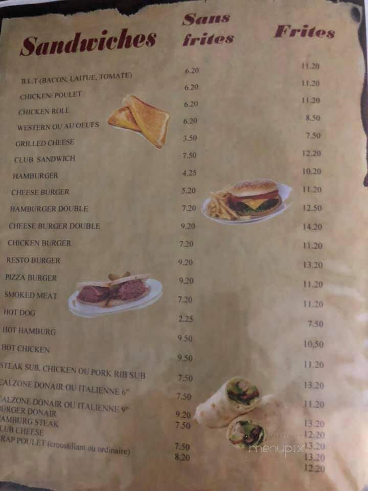 Resto la Bonne Assiette - Sainte Anne-De-Madawaska, NB menu_pic