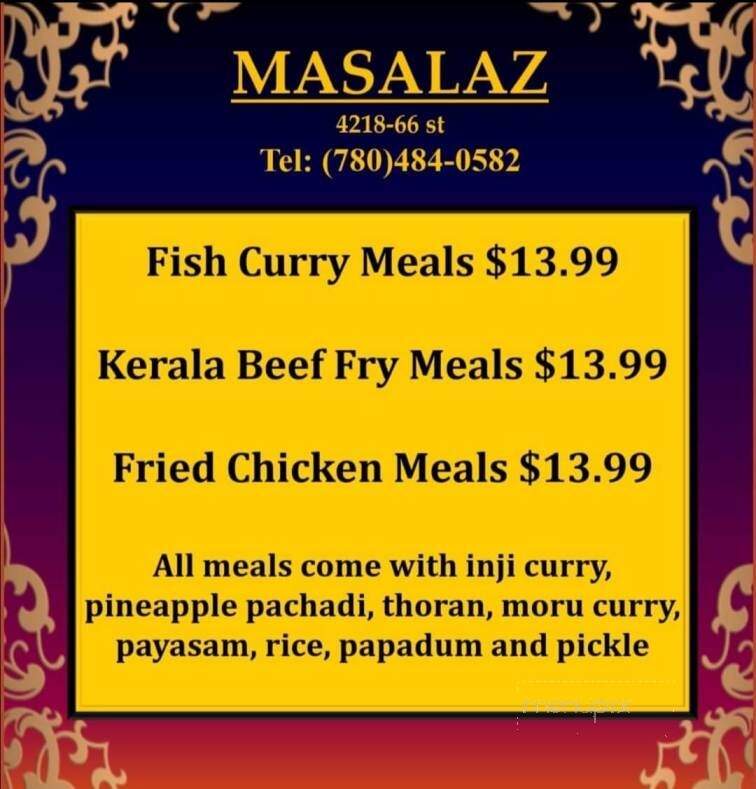 Masalaz Restaurant - Edmonton, AB