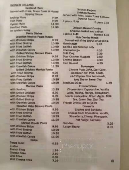 Burger Orleans - New Orleans, LA menu_pic