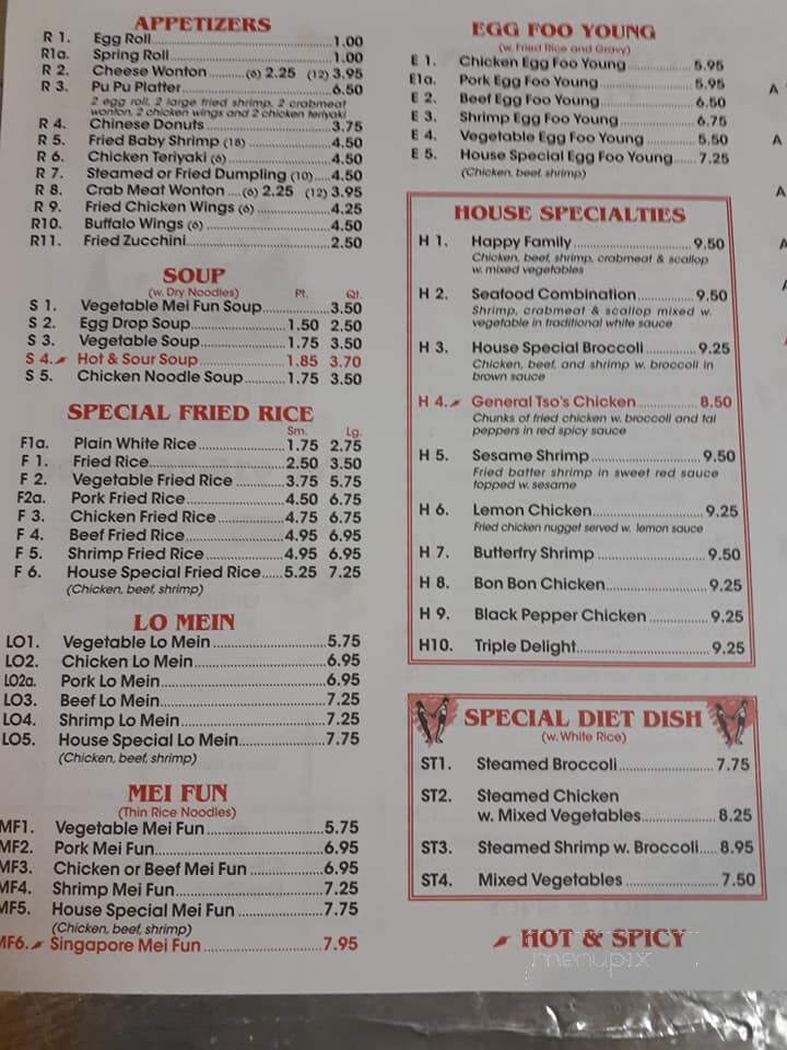 China Buffet - Okmulgee, OK menu_pic