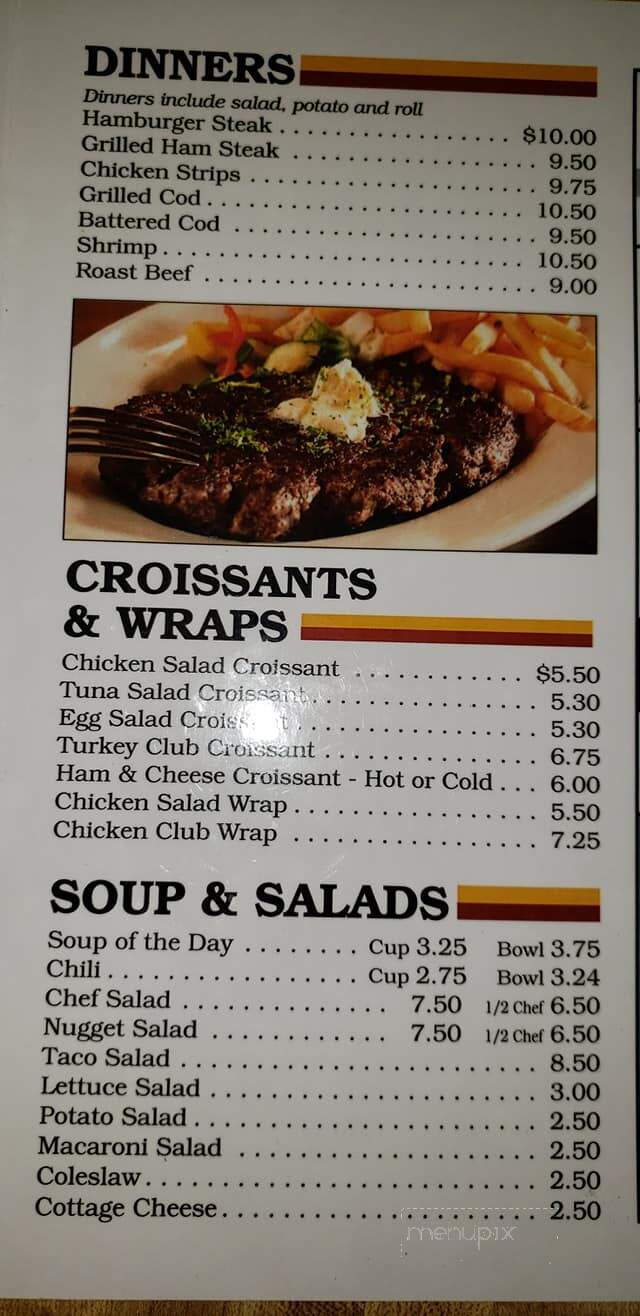 Arlene's Sunny Side Cafe - Alcester, SD menu_pic