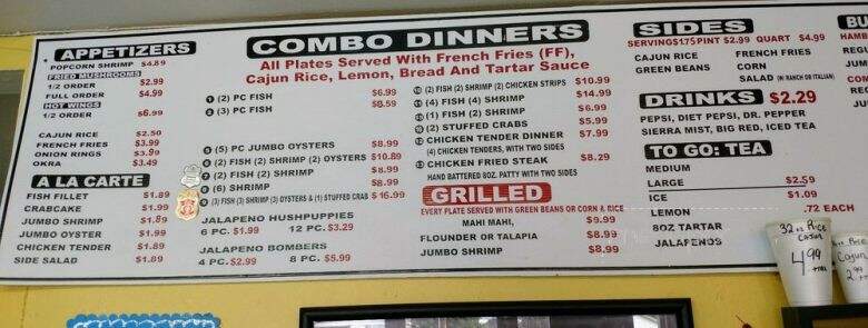Arredondo Seafood Cafe - San Antonio, TX menu_pic