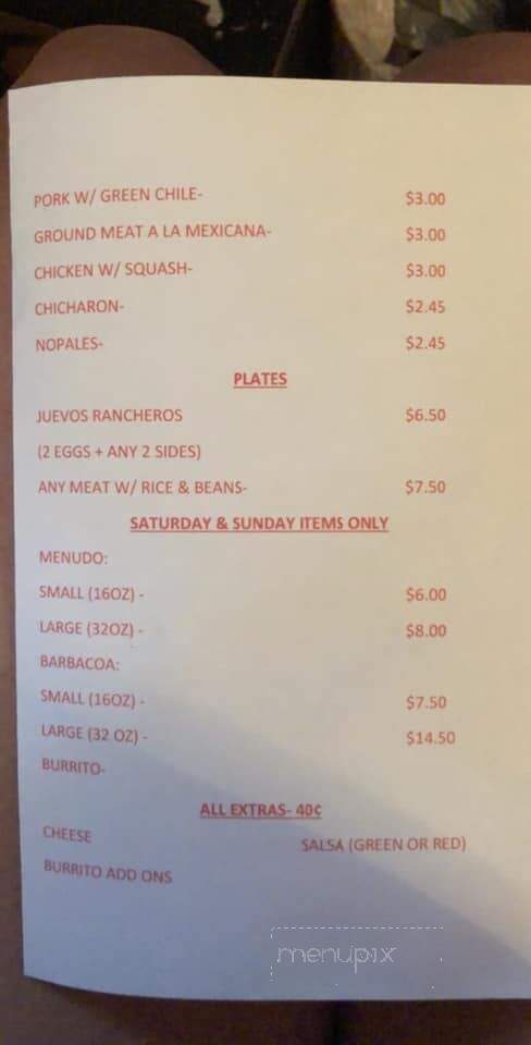 Medina's Restaurant - Brady, TX menu_pic