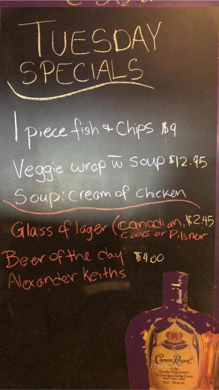 The Office Pub and Grill - Kamloops, BC menu_pic