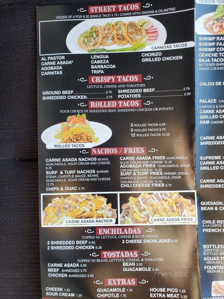 Taco Palace - Denver, CO menu_pic